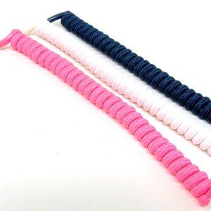 3 Blue Pink White Spiral Laces No Headache Sun Visor 6 inches